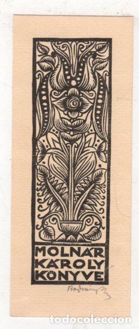 Arte: EXLIBRIS MOLNAR KAROLY KONYVE. C. 1920 - Foto 1
