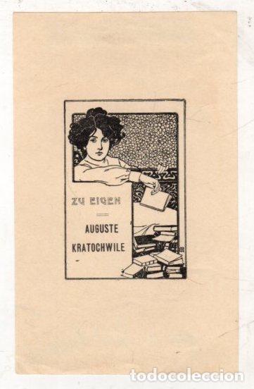Arte: EXLIBRIS AUGUSTE KRATOCHWILE. C. 1920 - Foto 1