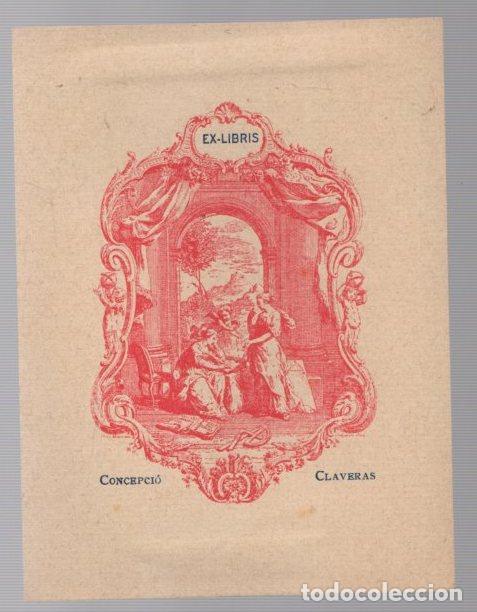 Arte: EXLIBRIS CONCEPCI&Oacute; CLAVERAS C. 1920 - Foto 1