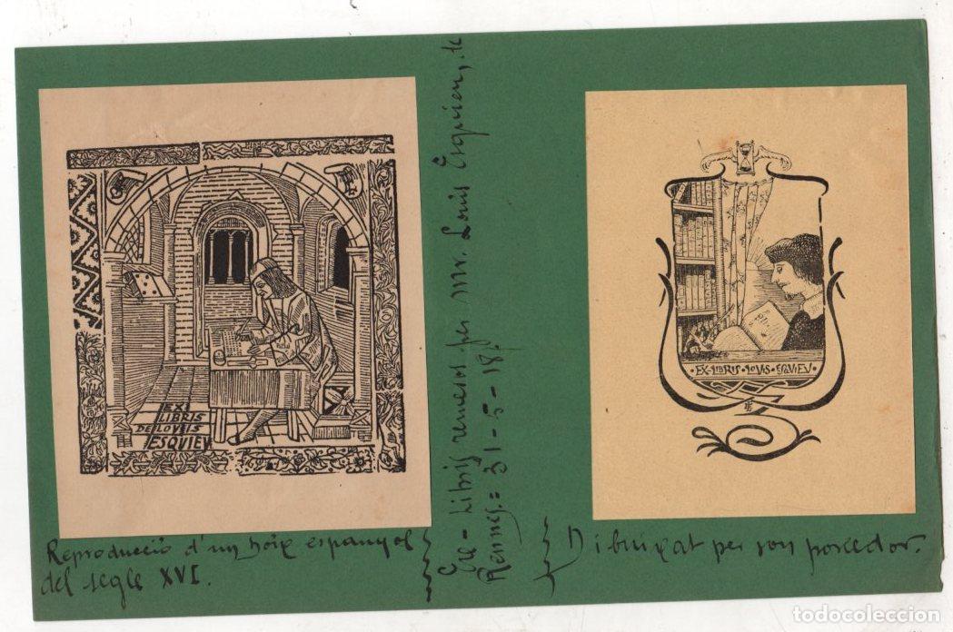 Arte: LOTE DE 2 EXLIBRIS LOUIS ESQUIEN. 1918 - Foto 1
