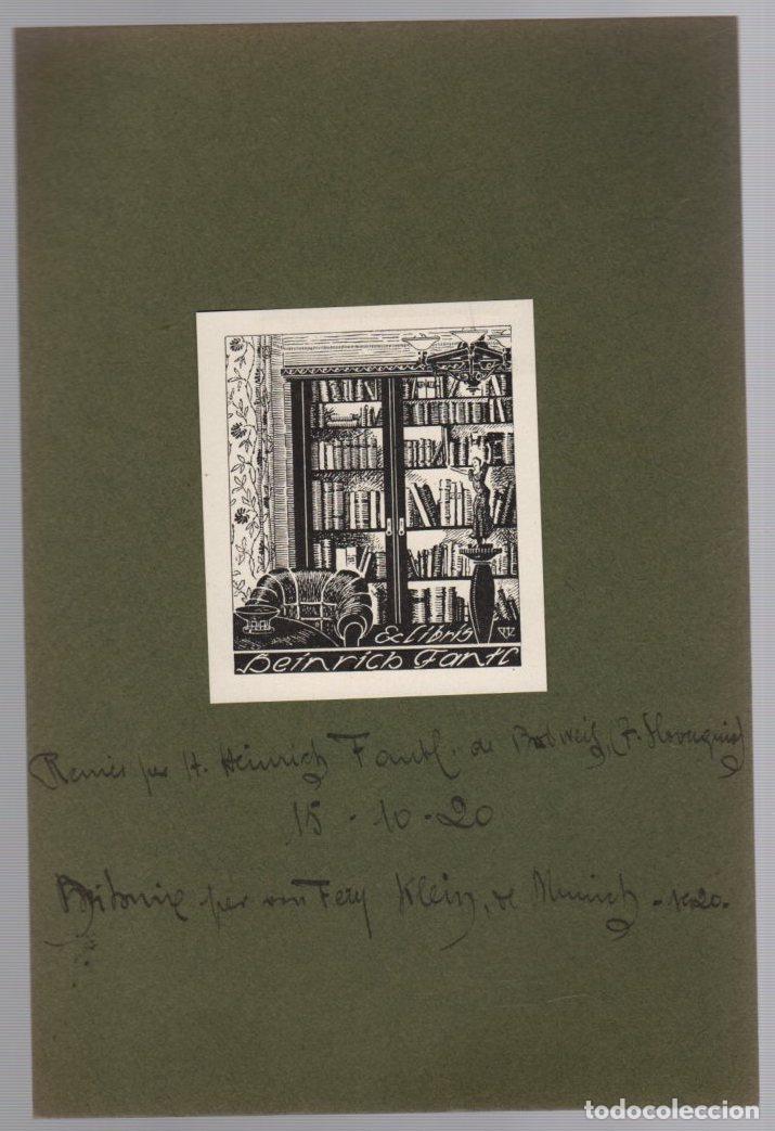 Arte: EXLIBRIS HEINRICH FANTC. 1920 - Foto 1