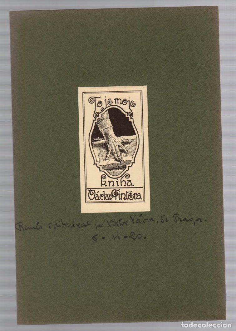 Arte: EXLIBRIS VACLAV TINTERA. PRAGA. 1920 - Foto 1