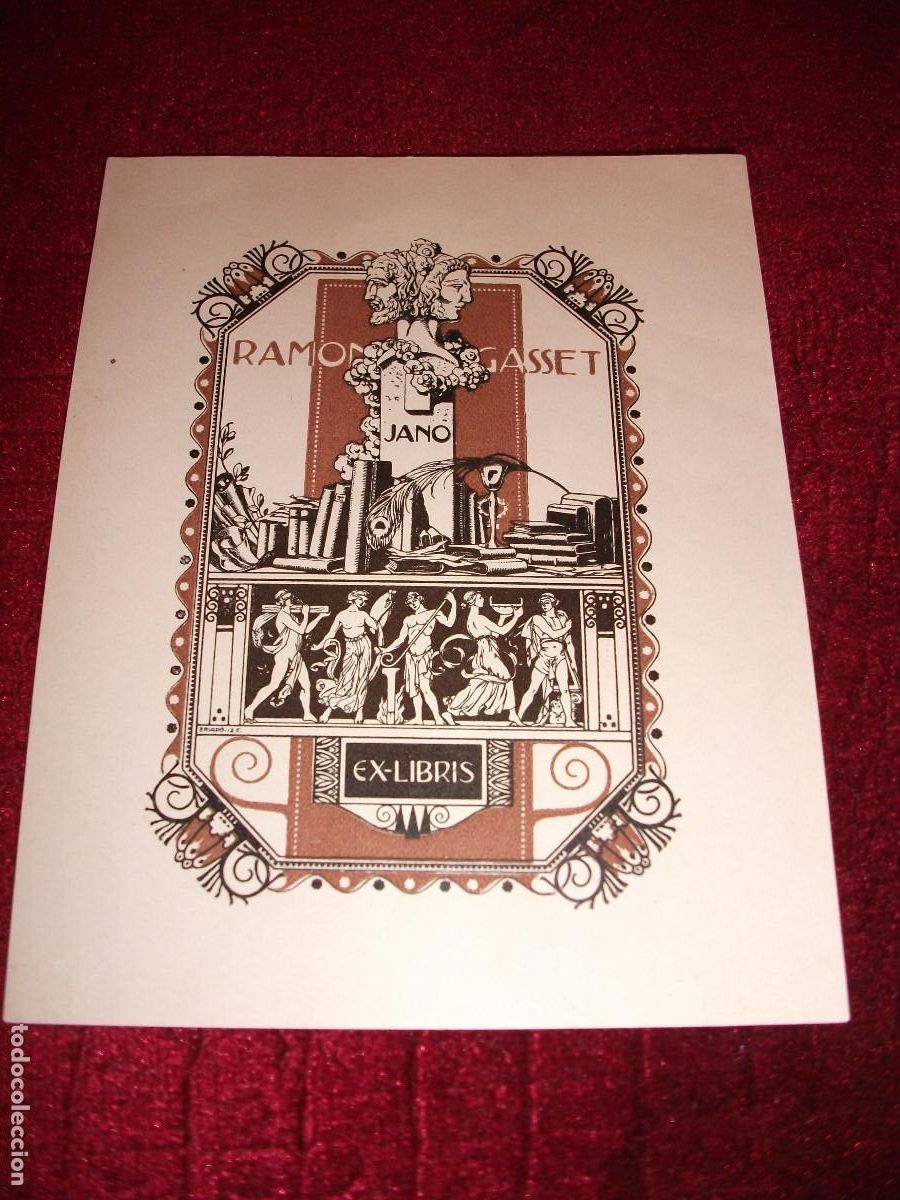 Arte: EXLIBRIS DE TRIAD&Oacute; PARA RAMON GASSET - EX LIBRIS OPUS 125 - Foto 1