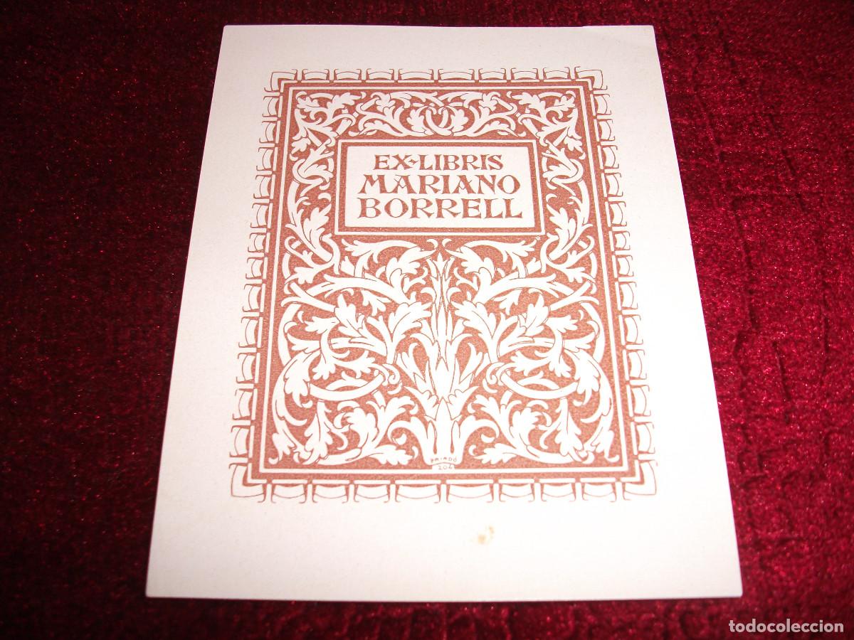 Arte: EXLIBRIS DE TRIAD&Oacute; PARA MARIANO BORREL - EX LIBRIS OPUS 202 - Foto 1