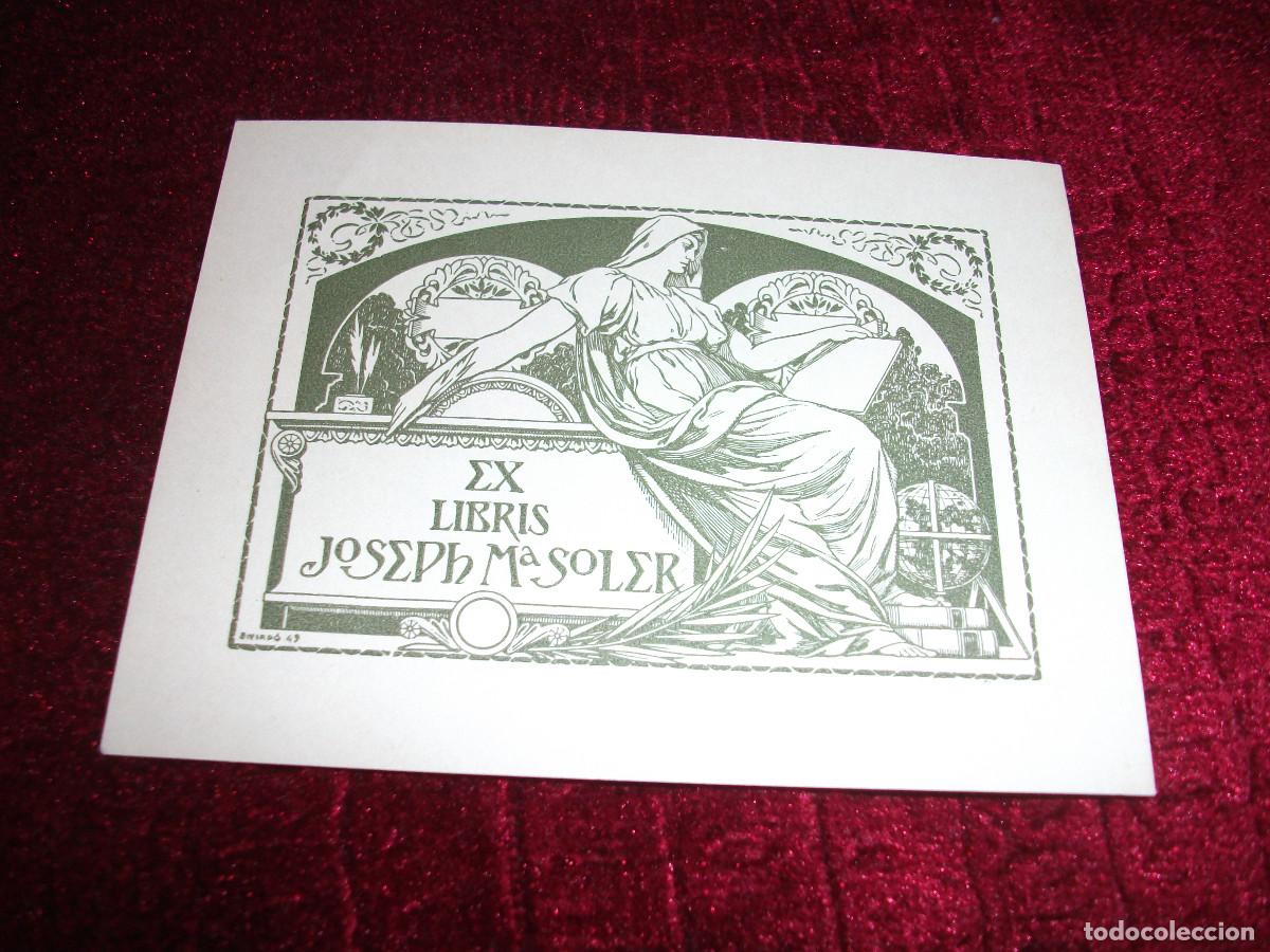 Arte: EXLIBRIS DE TRIAD&Oacute; PARA JOSEPH M&ordf; SOLER - EX LIBRIS OPUS 49 - Foto 1