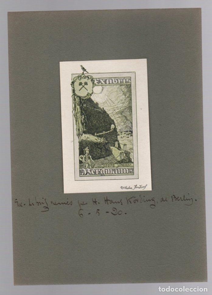 Arte: EXLIBRIS BERGMANN. BERLIN.A&Ntilde;O 1920 - Foto 1