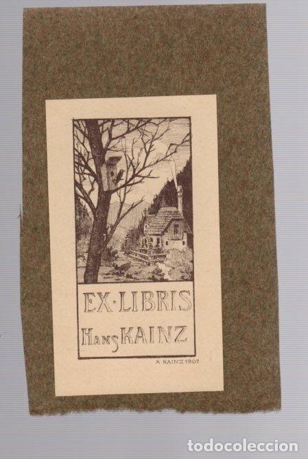 Arte: EXLIBRIS GRABADO HANS HAINZ. 1902. - Foto 1