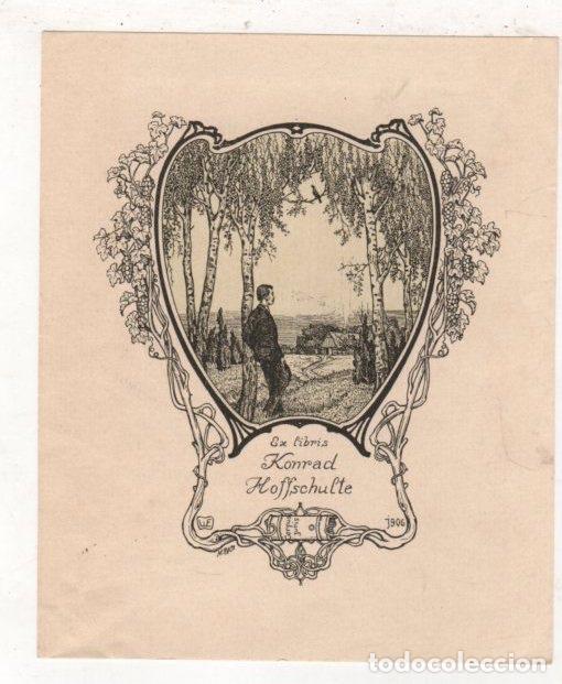 Arte: EXLIBRIS KONRAD HOFFSCHULTE. 1906 - Foto 1