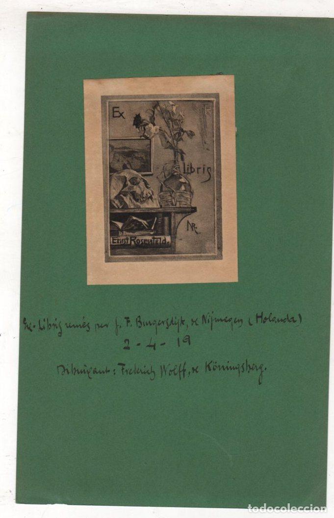 Arte: EXLIBRIS ERNST ROSENFELD. HOLANDA. A&Ntilde;O 1919 - Foto 1
