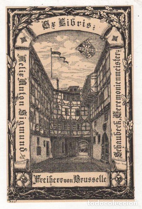 Arte: EXLIBRIS GRABADO FREIHERR VON BRUSSELLE. C. 1910 - Foto 1