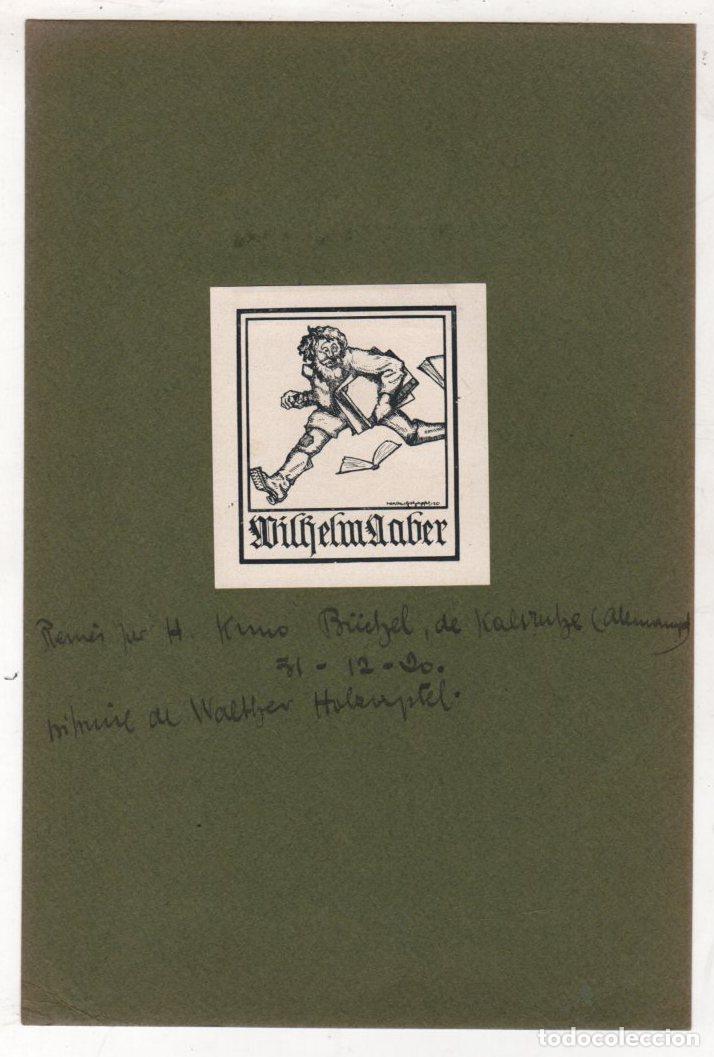 Arte: EXLIBRIS WILHELM NABER. ALEMANIA. A&Ntilde;O 1920 - Foto 1