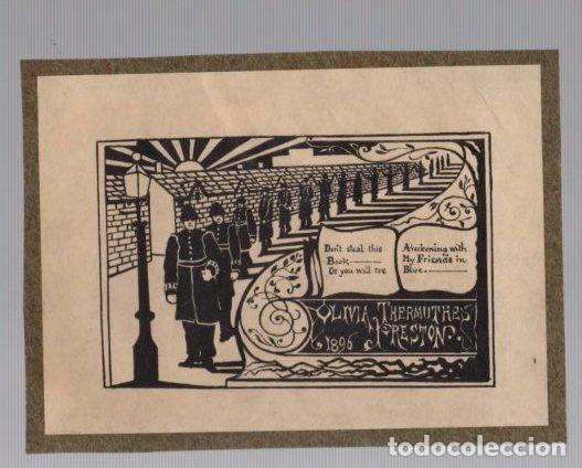 Arte: EXLIBRIS OLIVIA THERMUTHES. PRESTON. 1896 - Foto 1