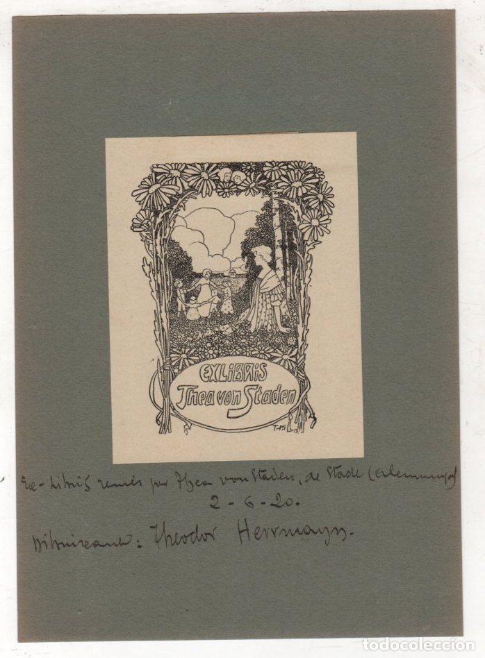 Arte: EXLIBRIS THEA CON STADEN. ALEMANIA. 1920 - Foto 1