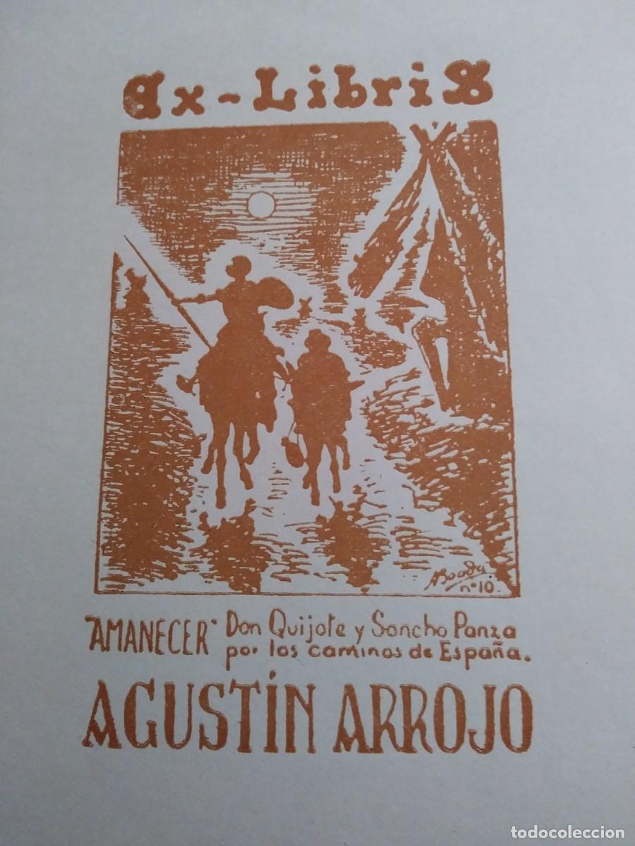 Arte: EXLIBRIS DE TEM&Aacute;TICA CERVANTINA - DON QUIJOTE Y SANCHO PANZA - Foto 1