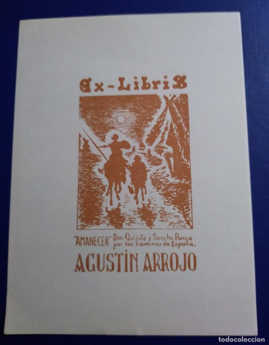 Arte: EXLIBRIS DE TEM&Aacute;TICA CERVANTINA - DON QUIJOTE Y SANCHO PANZA - Foto 2