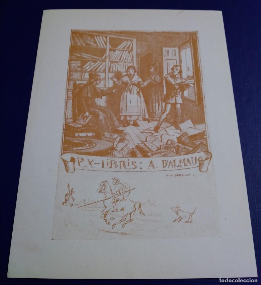 Arte: EXLIBRIS DE TEM&Aacute;TICA CERVANTINA - QUIJOTE Y SU BIBLIOTECA - Foto 2