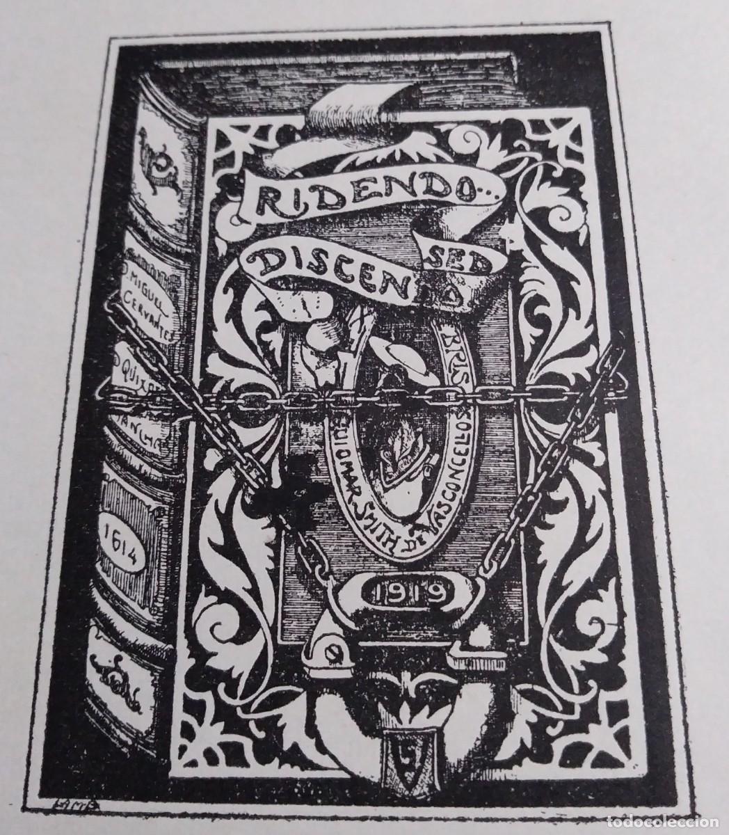 Arte: EXLIBRIS DE TEM&Aacute;TICA CERVANTINA - LIBRO DE DON QUIJOTE DE LA MANCHA - Foto 1