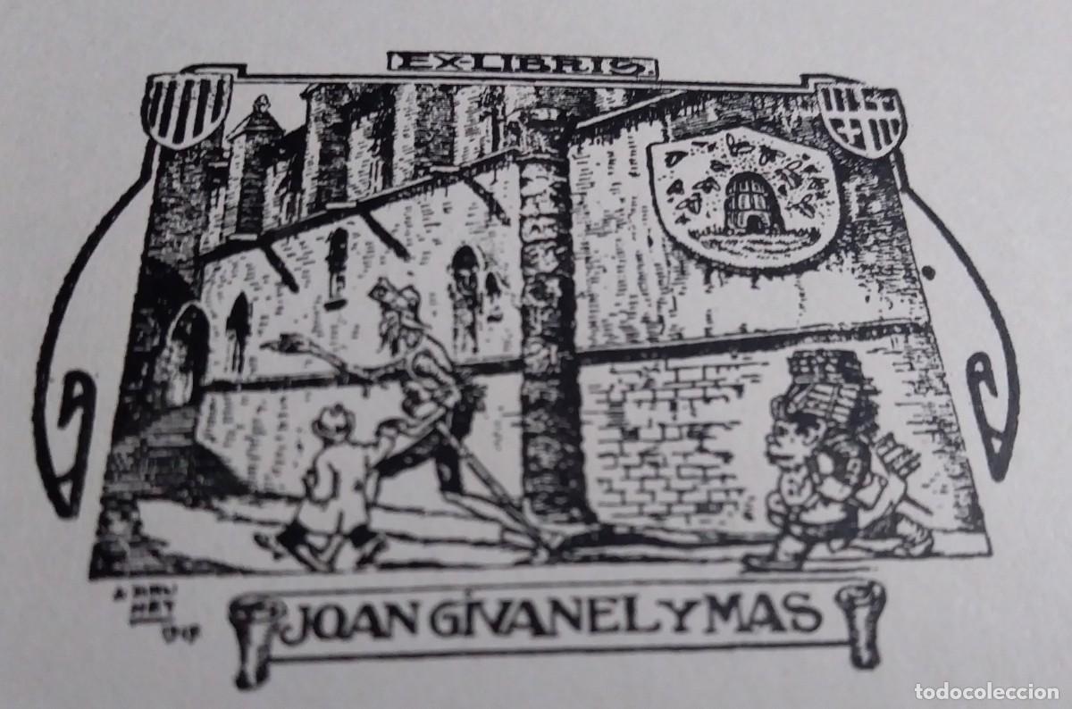Arte: EXLIBRIS DE TEM&Aacute;TICA CERVANTINA - DON QUIJOTE Y NI&Ntilde;O - Foto 1