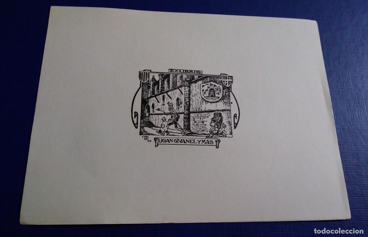 Arte: EXLIBRIS DE TEM&Aacute;TICA CERVANTINA - DON QUIJOTE Y NI&Ntilde;O - Foto 2