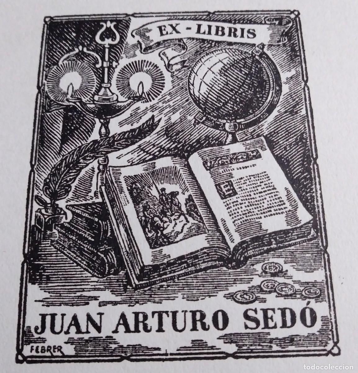 Arte: EXLIBRIS DE TEM&Aacute;TICA CERVANTINA - LIBRO DE DON QUIJOTE DE LA MANCHA - Foto 1