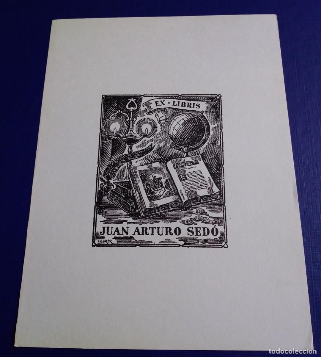 Arte: EXLIBRIS DE TEM&Aacute;TICA CERVANTINA - LIBRO DE DON QUIJOTE DE LA MANCHA - Foto 2
