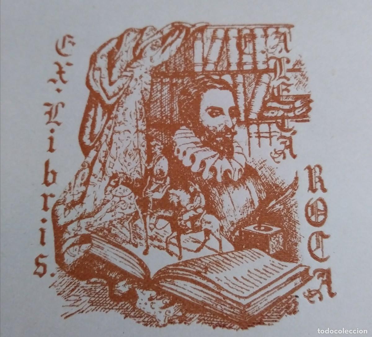Arte: EXLIBRIS DE TEM&Aacute;TICA CERVANTINA - CERVANTES Y QUIJOTE - Foto 1