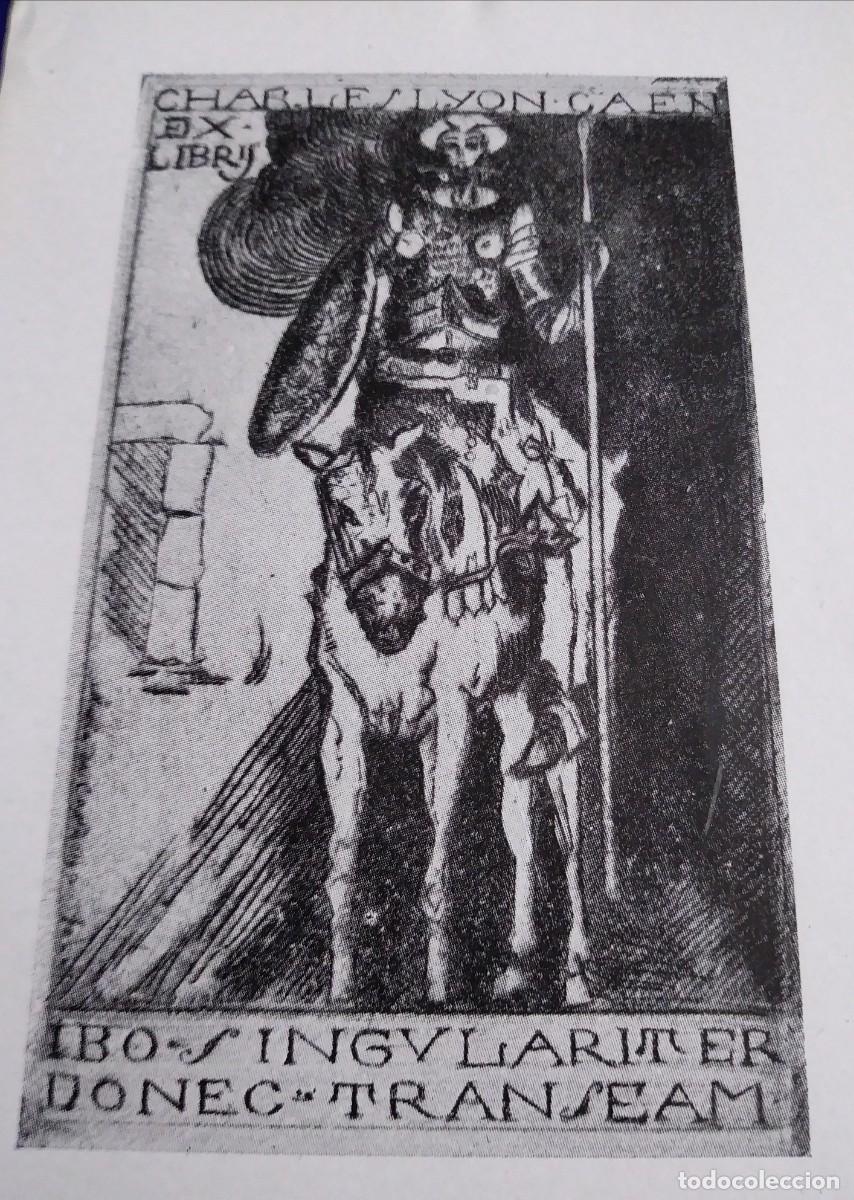 Arte: EXLIBRIS DE TEM&Aacute;TICA CERVANTINA - DON QUIJOTE A CABALLO - Foto 1