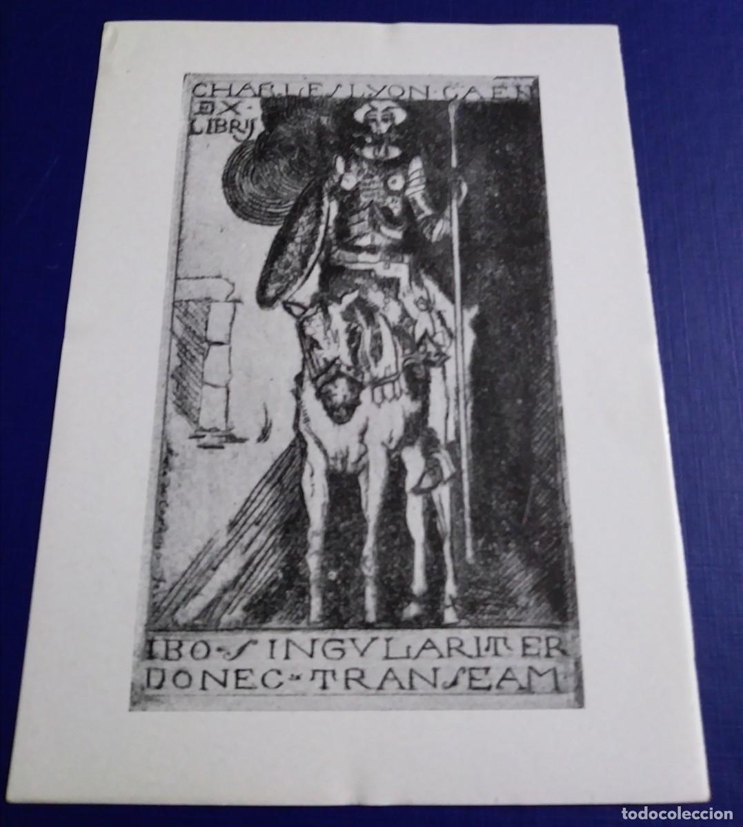 Arte: EXLIBRIS DE TEM&Aacute;TICA CERVANTINA - DON QUIJOTE A CABALLO - Foto 2