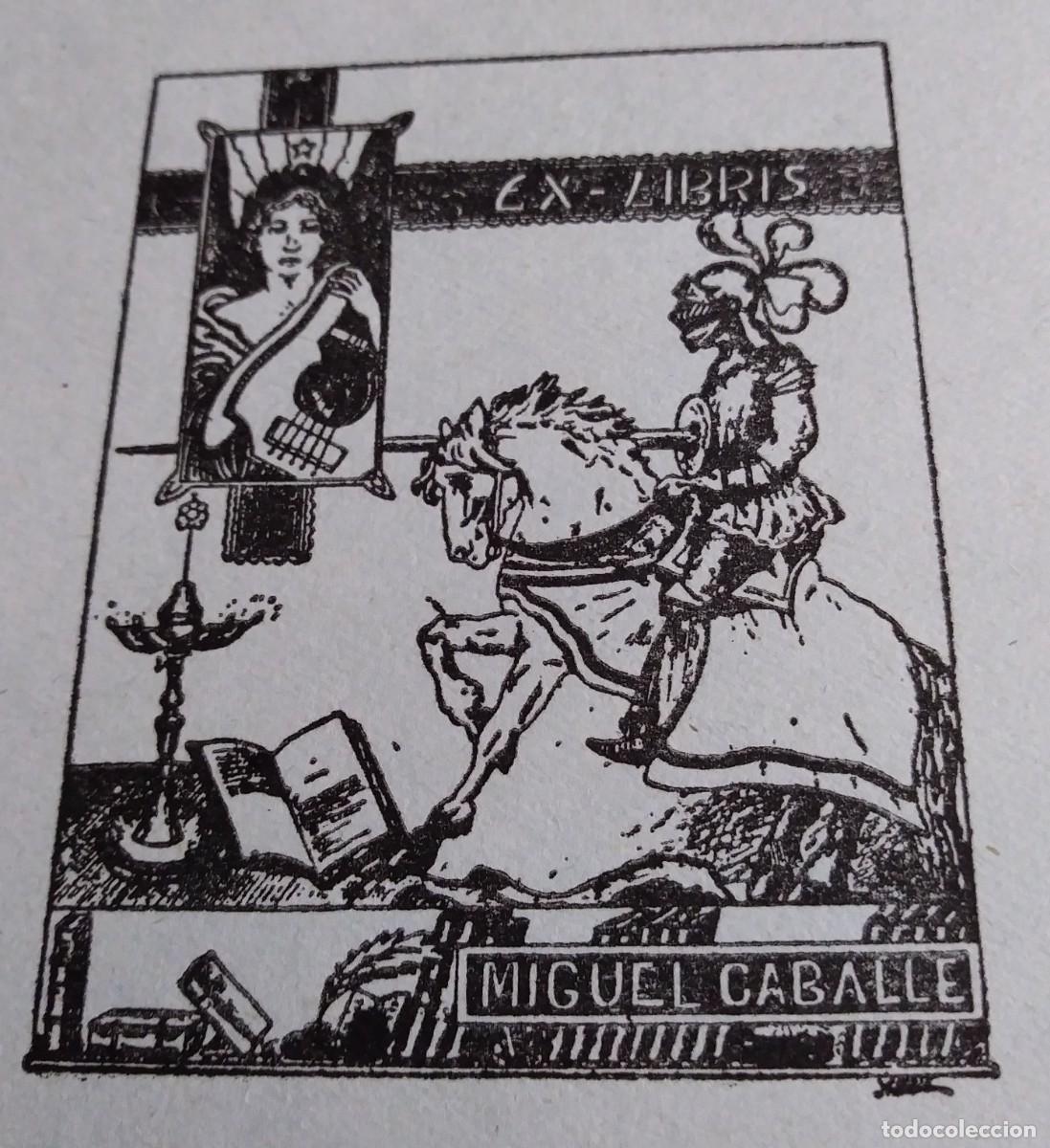 Arte: EXLIBRIS DE TEM&Aacute;TICA CERVANTINA - LIBROS DE CABALLER&Iacute;A - Foto 1