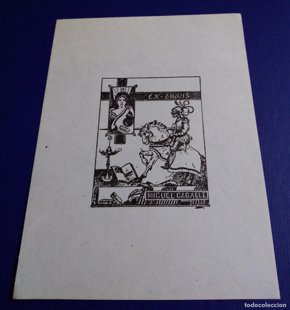 Arte: EXLIBRIS DE TEM&Aacute;TICA CERVANTINA - LIBROS DE CABALLER&Iacute;A - Foto 2