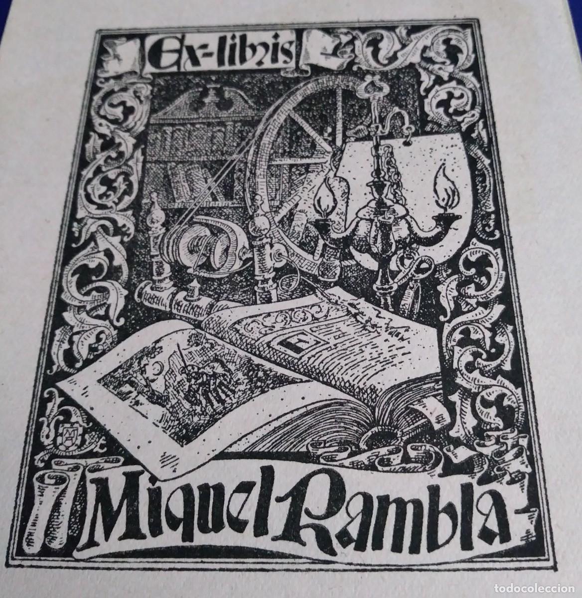 Arte: EXLIBRIS DE TEM&Aacute;TICA CERVANTINA - LIBRO DEL QUIJOTE - Foto 1