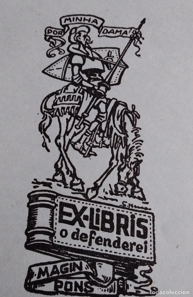 Arte: EXLIBRIS DE TEM&Aacute;TICA CERVANTINA - DON QUIJOTEA CABALLO - Foto 1