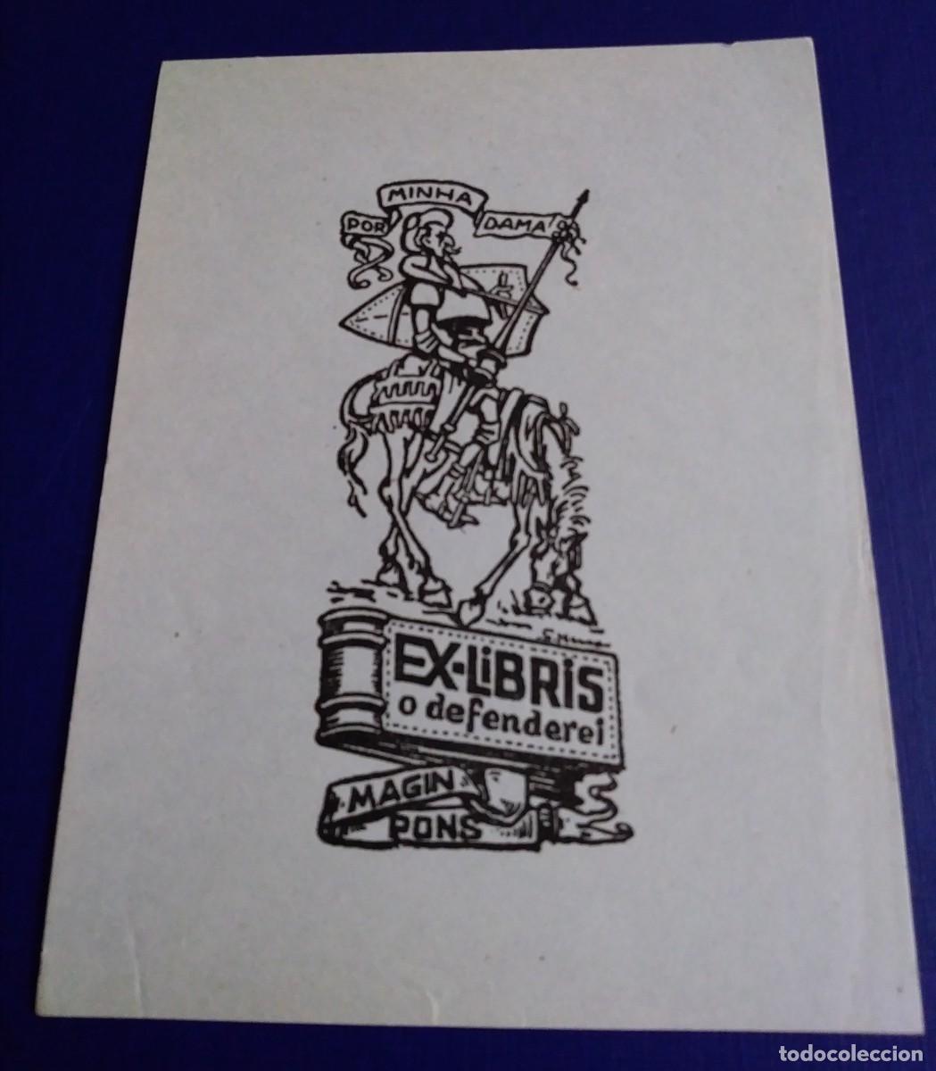 Arte: EXLIBRIS DE TEM&Aacute;TICA CERVANTINA - DON QUIJOTEA CABALLO - Foto 2