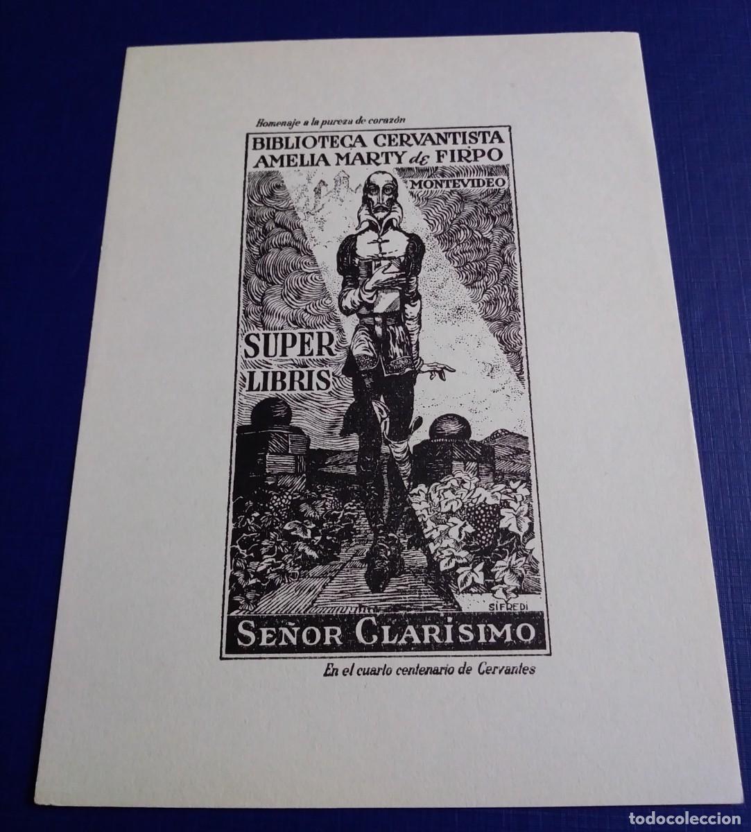 Arte: EXLIBRIS DE TEM&Aacute;TICA CERVANTINA - DON QUIJOTE - Foto 2