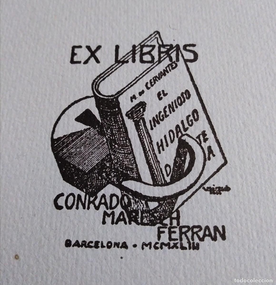 Arte: EXLIBRIS DE TEM&Aacute;TICA CERVANTINA - LIBRO DE DON QUIJOTE - Foto 1