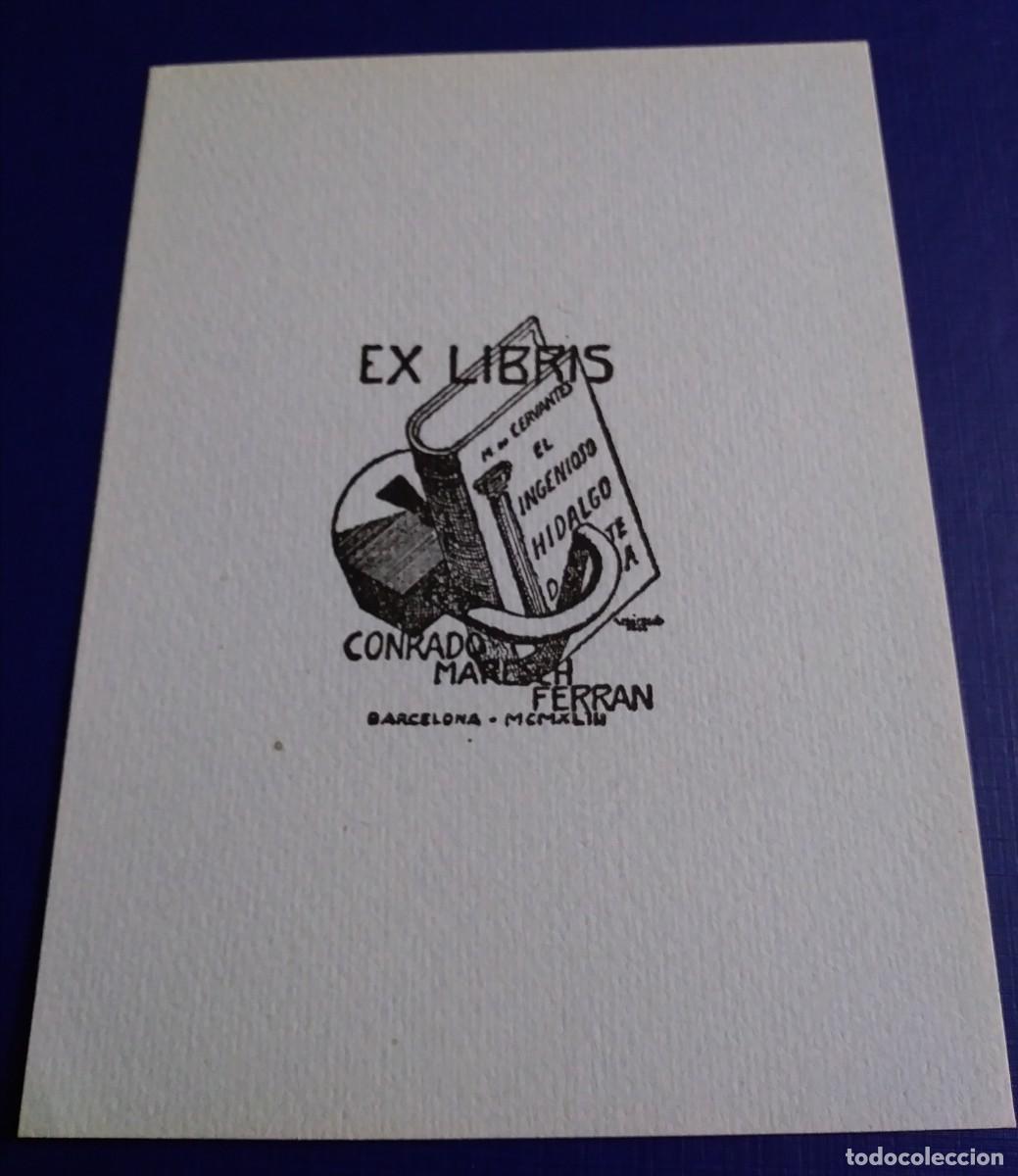 Arte: EXLIBRIS DE TEM&Aacute;TICA CERVANTINA - LIBRO DE DON QUIJOTE - Foto 2