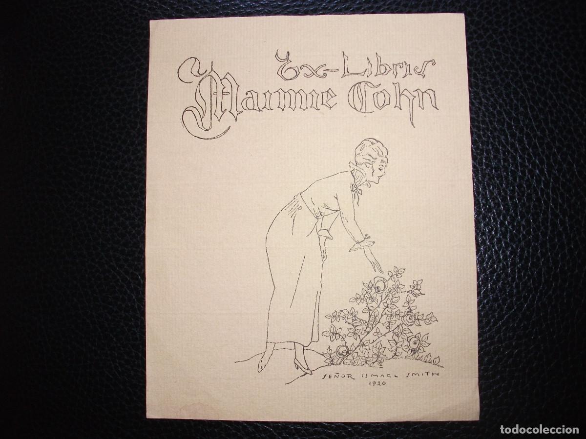 Arte: EXLIBRIS DE ISMAEL SMITH PARA MAIME COHN - EX LIBRIS 1920 - Foto 1