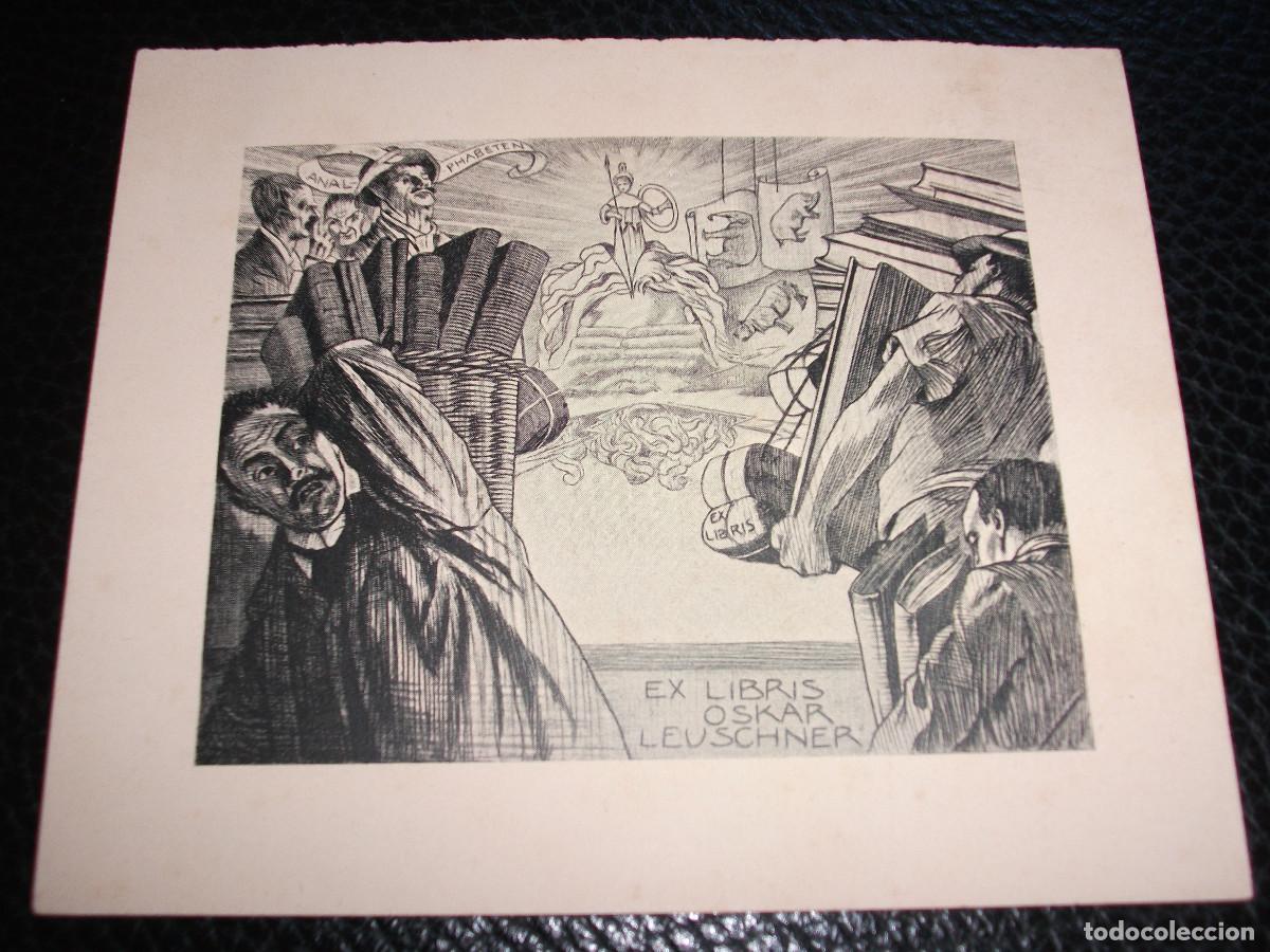Arte: EXLIBRIS DE A. COSSMANN PARA OSKAR LEUSCHNER EX LIBRIS - Foto 1