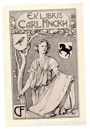 Arte: EXLIBRIS DE CARL FINCKH CIRCA 1910 - Foto 1
