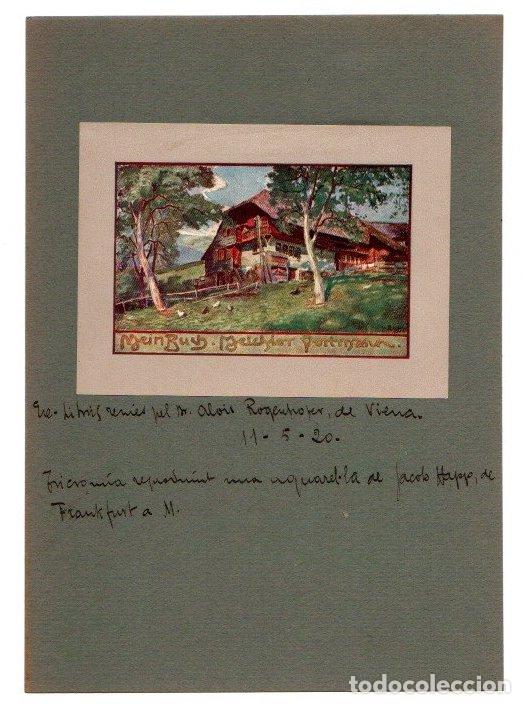 Arte: EXLIBRIS DE MELCHIOR PORTMANN VIENA, AUSTRIA. A&Ntilde;O 1920 - Foto 1