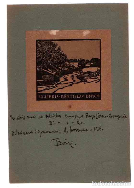 Arte: EXLIBRIS DE BRETISLAV DMYCH PRAGA, REPUBLICA CHECA. A&Ntilde;O 1920 - Foto 1