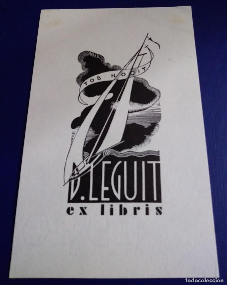 Arte: EXLIBRIS DE BARCO VELERO NAVEGANDO - Foto 1