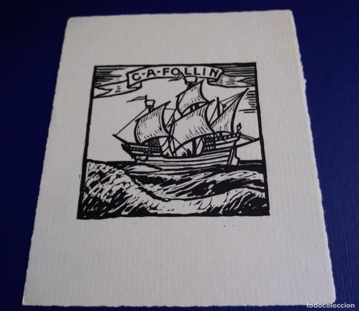 Arte: EXLIBRIS DE BARCO NAVEGANDO - Foto 1