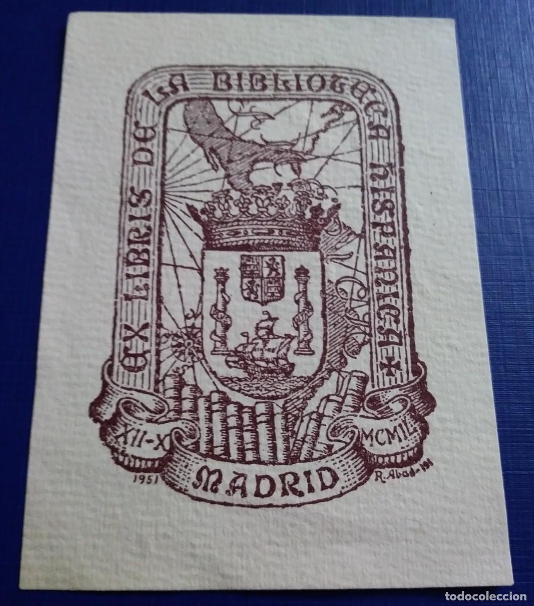 Arte: EXLIBRIS DE LA BIBLIOTECA HISP&Aacute;NICA - Foto 1