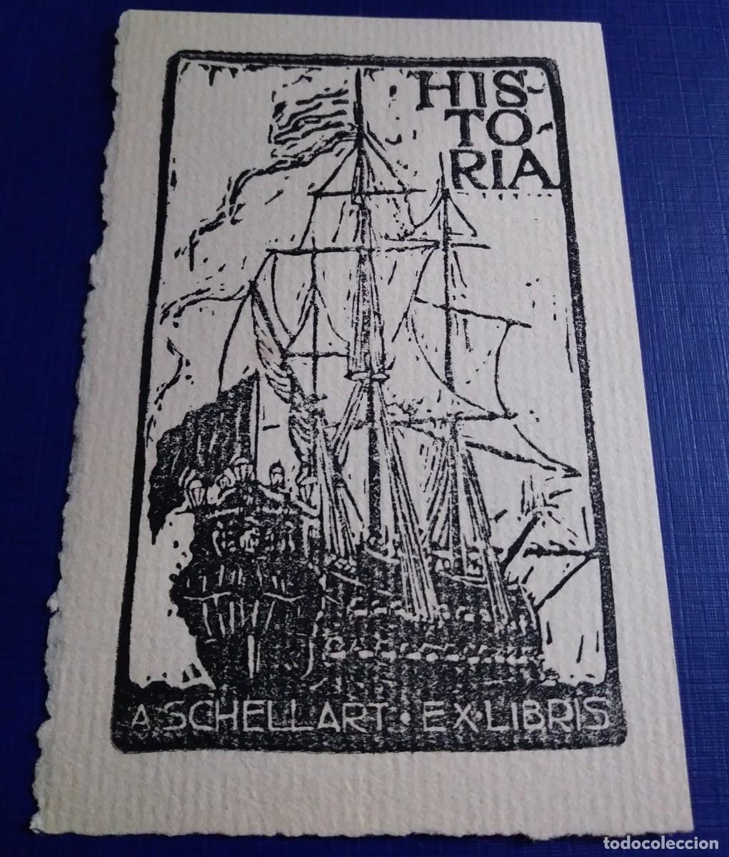 Arte: EXLIBRIS DE BARCO NAVEGANDO / HISTORIA - Foto 1