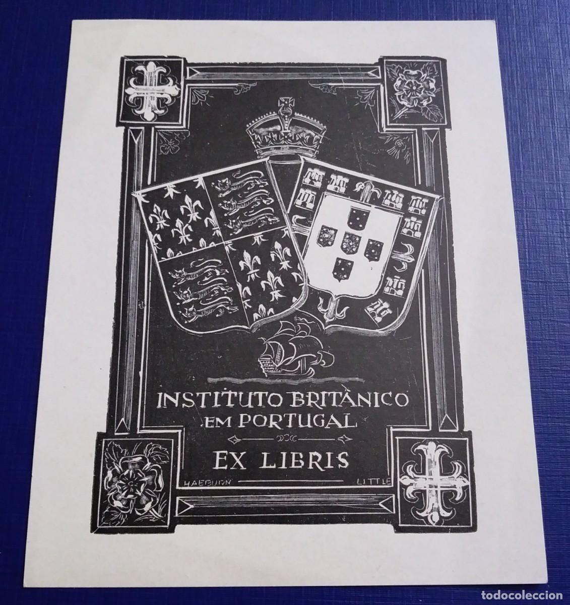 Arte: EXLIBRIS del INSTITUTO BRIT&Aacute;NICO EM PORTUGAL - Foto 1