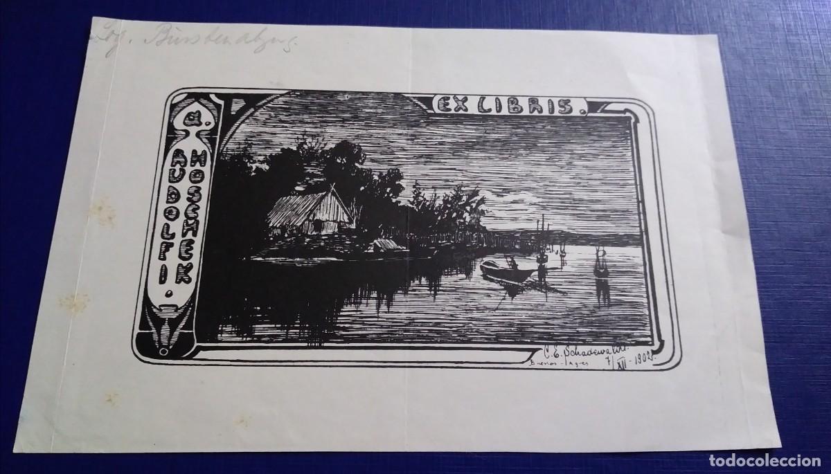 Arte: EXLIBRIS DE BARCA FRENTE A CABA&Ntilde;A - Foto 1