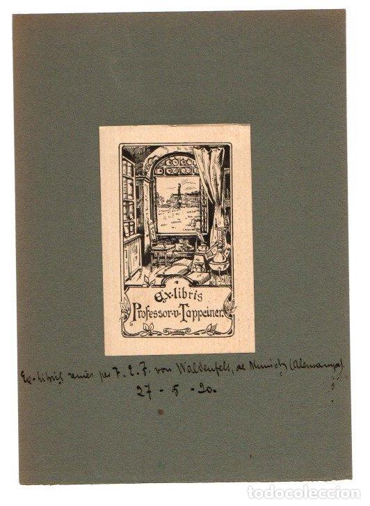 Arte: EXLIBRIS PROFESSOR TAPPEINER. ALEMANIA. A&Ntilde;O 1920 - Foto 1