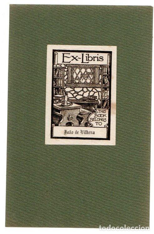 Arte: EXLIBRIS JO&Atilde;O DE VILHENA. C.1930 - Foto 1