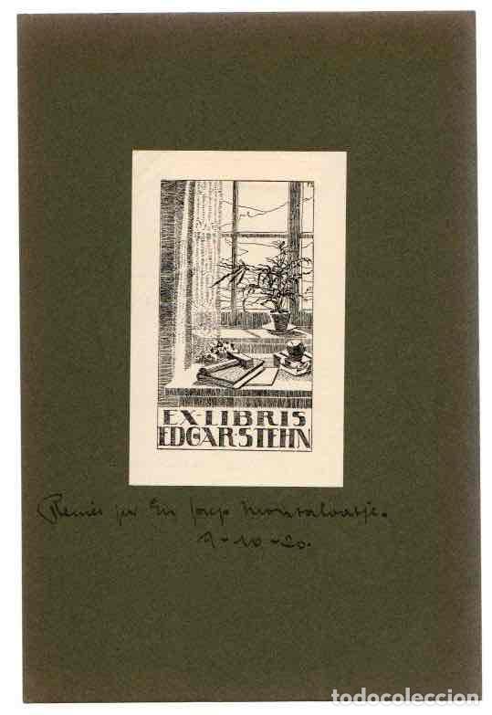 Arte: EXLIBRIS EDGAR STEHN. A&Ntilde;O 1920 - Foto 1